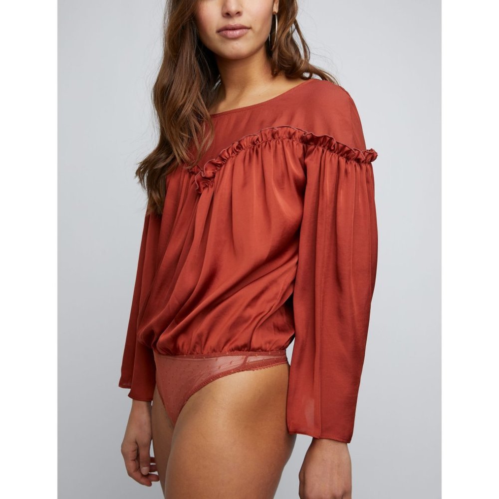 🎉LAST CHANCE🎉 NWT Free People She's A Natural Bodysuit / Cherry - Picture 4 of 7